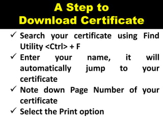 Procedure to Download certificate.pptx
