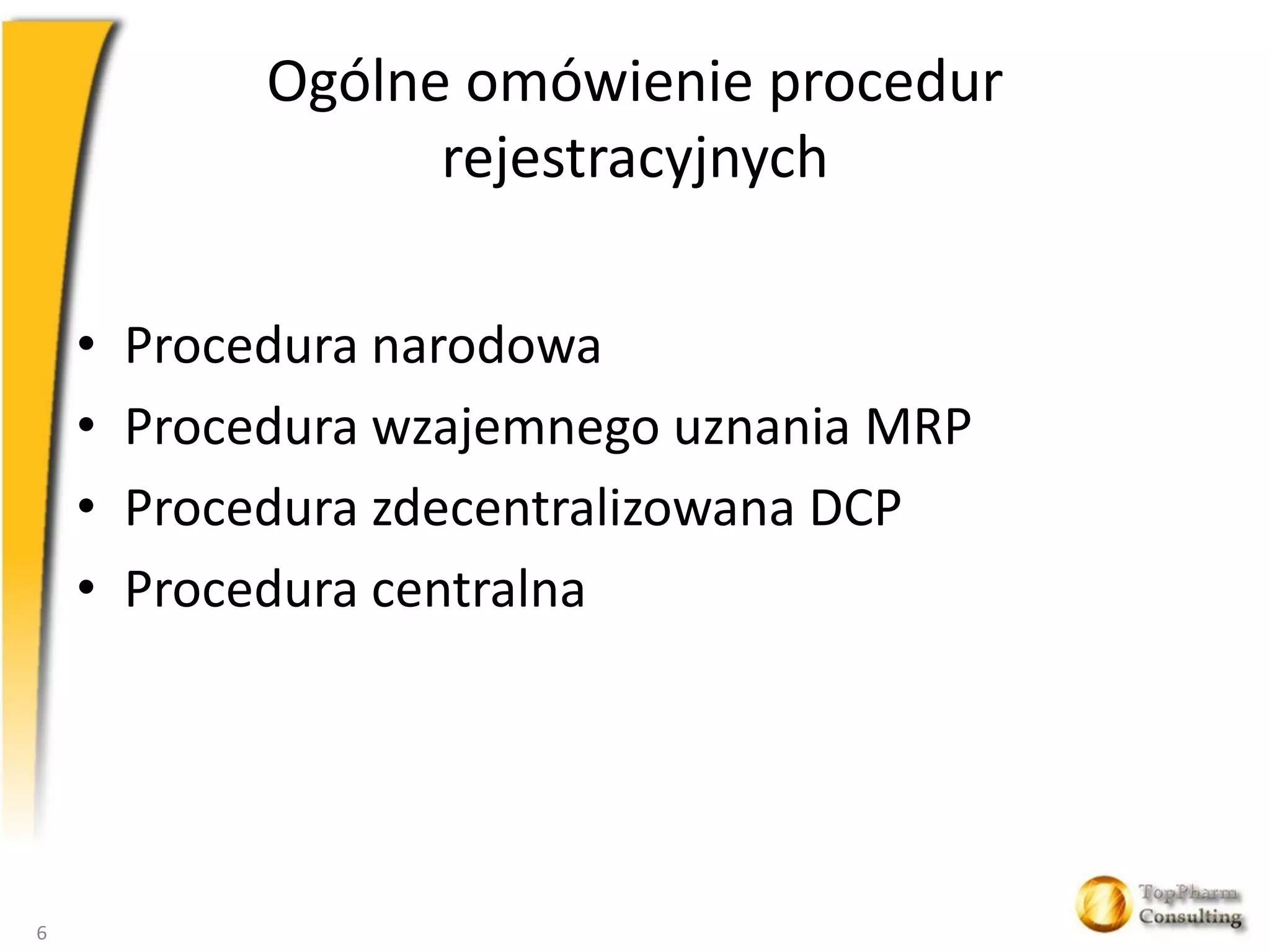 Procedury rejestracji leków | PDF