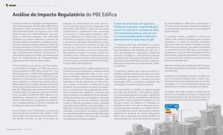 Análise de Impacto Regulatório do PBE Edifica
A análise de impacto regulatório do Programa Bra-
sileiro de Etiquetagem de Edificações (PBE Edifica),
estabelecido dentro do projeto do 2o
PAR, é mais
uma ação estruturante do programa e tem como
objetivo sugerir um modelo obrigatório para ava-
liação da eficiência energética das edificações
brasileiras dos setores residencial, comercial, de
serviços e público. Atualmente, a exigência é ape-
nas para edificações públicas federais, através da
InstruçãoNormativano
02/2014,doentãoMinisté-
rio do Planejamento Orçamento e Gestão (MPOG),
hoje incorporado pelo Ministério da Economia. A
colocação em prática do modelo, será definida pelo
Plano de Implementação da Compulsoriedade,
etapa que também faz parte deste projeto.
O Procel Edifica vai ao encontro do Plano Nacio-
nal de Eficiência Energética, do MME, que indica a
compulsoriedade do PBE Edifica, desde 2011, e se
alinha ao Decreto no
9.864/2019, regulamentando
a Lei de Eficiência Energética (no
10.295/2001), que
determina a instituição de níveis mínimos de efici-
ência energética ou máximos de consumo para as
edificações do país. O projeto, proposto pelo Grupo
Técnico para Eficientização de Energia em Edifica-
ções (GT Edificações), que assessora tecnicamente
o Comitê Gestor de Indicadores de Níveis de Efici-
ência Energética (CGIEE) do MME, baseia-se nas
experiências internacionais existentes, demons-
trando a efetividade de programas que determi-
nam a obrigatoriedade da adoção de padrões de
eficiência energética para edificações.
A coordenadora do GT Edificações e arquiteta da
Eletrobras/Procel, Estefânia Mello, explica: “Após
uma análise crítica do estado da arte internacio-
nal, decidiu-se prover ao país um processo de
O setor da construção civil aguarda a
finalização do projeto, programada para
ocorrer no início do 2o
semestre de 2022,
com expectativa positiva, uma vez que
a compulsoriedade tende a estimular o
desenvolvimento desta área, no país.
“O mercado está muito interessado no projeto,
principalmente na demanda por construções de
maior qualidade e alta eficiência que ele trará. É
uma oportunidade de capacitação profissional,
evolução tecnológica e valorização da produção
da indústria da construção civil brasileira. O mer-
cado queragregarvalorao que produz, e esse pro-
jeto aponta justamente para essa direção”, desta-
ca Estefânia.
É importante salientar, que como boa prática re-
gulatória, o desenvolvimento do projeto conta com
a participação de representantes de setores afins
da sociedade, que formam a Comissão de Partes
Interessadas (CPI) e participam ativamente dos
workshops e tomadas de subsídios previstos.
Em continuidade ao trabalho do projeto iniciado
em 2020, que identificou a base legal do progra-
ma, os principais agentes envolvidos, a experiência
internacional no tema e os problemas regulatórios
que incidem sobre a eficiência energética em edi-
ficações no país, foi realizado o 2o
workshop, em
setembro de 2021, com foco na discussão das al-
ternativas de ação do projeto, com objetivo de ofe-
recer embasamento para a elaboração do relatório
preliminar de Avaliação de Impacto Regulatório
(AIR) e para a elaboração da minuta do Plano de
Implementação da Compulsoriedade da Avaliação
avaliação da conformidade em termos de con-
sumo de energia, optando pela etiquetagem das
edificações. Para efetivar a ação, diversos atores
institucionais e acadêmicos foram envolvidos
no processo. A etiquetagem possibilita classi-
ficar as edificações de acordo com o seu índice
de eficiência energética. Seu uso auxilia na busca
e garantia de edificações mais eficientes, possi-
bilitando o crescimento econômico do país com
controle do crescimento do consumo de ener-
gia. Possibilita também, ao governo, conhecer o
desempenho energético do parque edilício, es-
tabelecer índices mínimos de desempenho para
novas edificações e orientar políticas, programas
e projetos para a promoção da eficiência energé-
tica das edificações brasileiras”.
Além da proposição de um modelo regulatório e de
um plano para sua implantação, o projeto também
gera outros esclarecimentos para o setor como
aponta, Estefânia: “Espera-se efetivamente regu-
lamentar a política de eficiência energética para
edificações no Brasil, estipulando um índice míni-
mo e criando um mercado de edificações de alta
eficiência. Como benefícios intrínsecos ao projeto,
tem-se: entendimento dos arcabouços de compe-
tências institucionais, legislativo, normativo que
estão envolvidos no estabelecimento da obrigato-
riedade da etiquetagem para projeto e construção
de edificações nos setores residencial, comercial
e público; definição das etapas a serem realizadas
para obtenção da referida compulsoriedade, con-
siderando as segmentações por setor e por tipo de
edificação; conhecimento do impacto regulatório
da compulsoriedade de adoção do PBE Edifica para
os setores de energia e da construção civil; além
das implicações em áreas correlatas”.
de Conformidade de Edificações, que envolveu a
CPI com o intuito de obter sugestões em relação à
composição do cenário de ação e às estratégias de
implementação.
O workshop recolheu sugestões e críticas para
cada um dos cenários propostos para a compul-
soriedade, e a coleta de subsídios apresentou
algumas tendências claras em relação às prefe-
rências dos participantes, que serão consideradas
na versão final da AIR. Além disso, com relação à
implantação, houve grande convergência entre os
participantes e algumas propostas muito interes-
santes que poderão também ser absorvidas pelo
plano de implementação.
Além do workshop, em dezembro de 2021, foi apre-
sentado, para tomada de subsídios, o relatório pre-
liminarda AIR.
As etapas que finalizarão o projeto, em 2022, pre-
veem a tomada de subsídios para o relatório pre-
liminar do Plano para Implementação da Compul-
soriedade e o 3o
e último workshop do projeto que
apresentará os relatórios finais para a sociedade.
O trabalho será então entregue ao MME que po-
derá dar continuidade ao processo de implantação
da compulsoriedade, que ainda deverá passar por
consultas públicas orientadas poreste ministério.
Resultados Procel 2022 - Ano Base 2021 34
Programa Nacional de Conservação de Energia Elétrica Procel Edifica
 