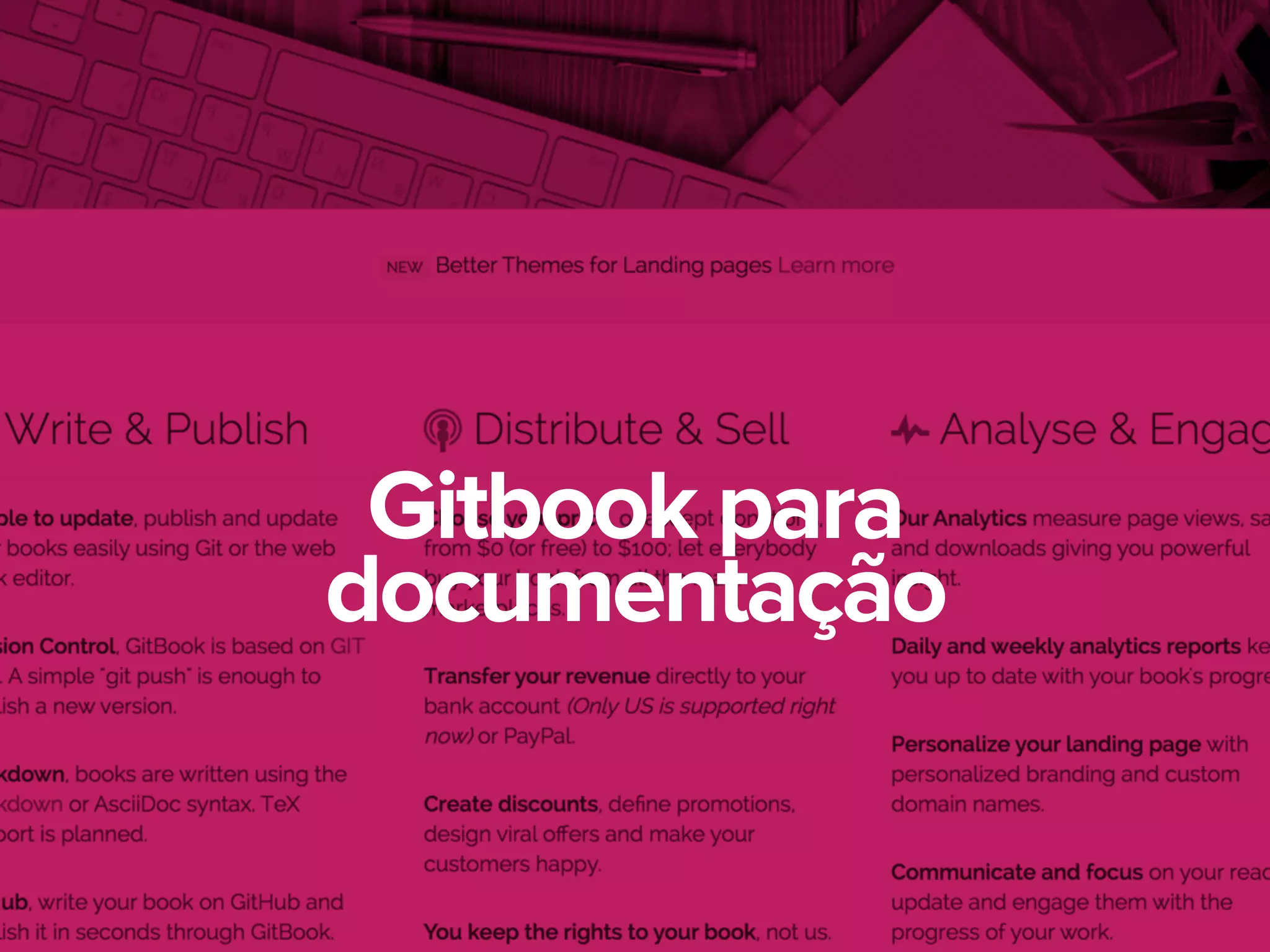 Gitbook para
documentação
 