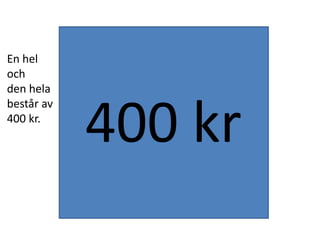 En hel
och
Den hela
består av
400 kr.
Inger Bäckström, Burträsk
 