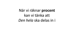 När vi räknar procent
Inger Bäckström, Burträsk
 