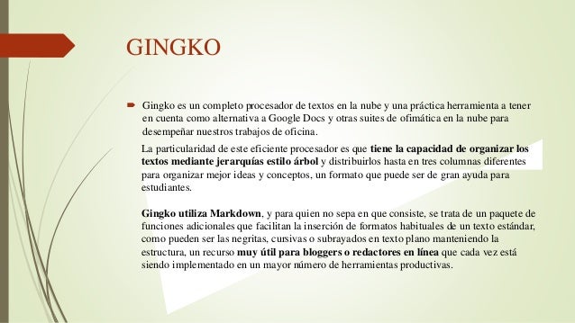 Procesador De Texto Gingko