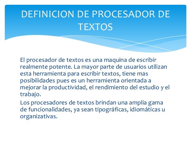 Procesador de textos