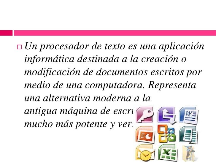 Procesador de texto (software de aplicacion)