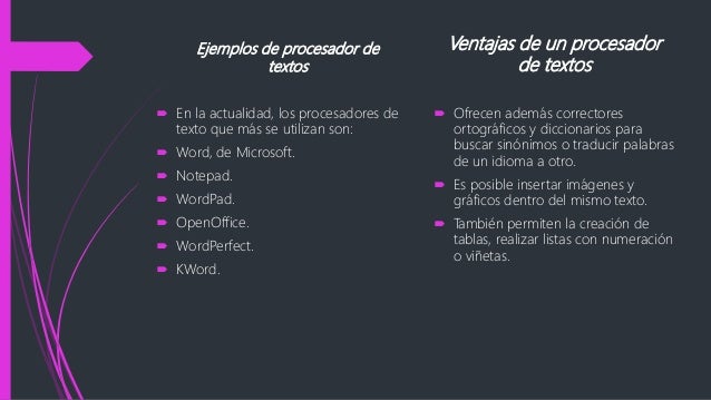 Procesador de texto y hoja de calculo