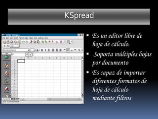 Calc, integrada en OpenOffice.org.