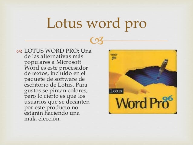 lotus word pro