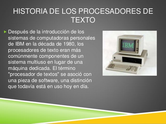 Procesadores de Texto