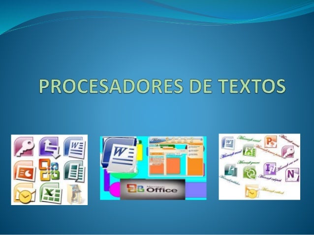 Procesadores de textos