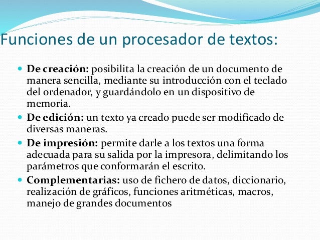 PROCESADORES DE TEXTOS