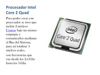 Procesadores intel | PPTX