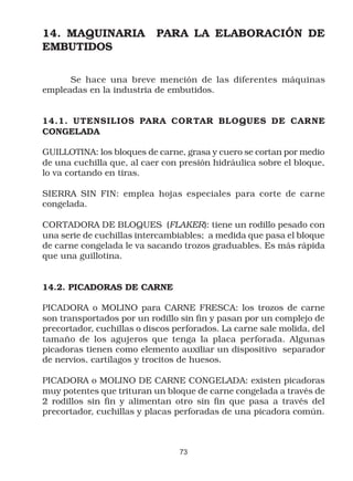 Maquinaria para La Elaboracion de Embutidos, PDF, Carne