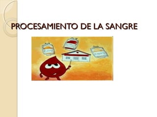 PROCESAMIENTO DE LA SANGREPROCESAMIENTO DE LA SANGRE
 