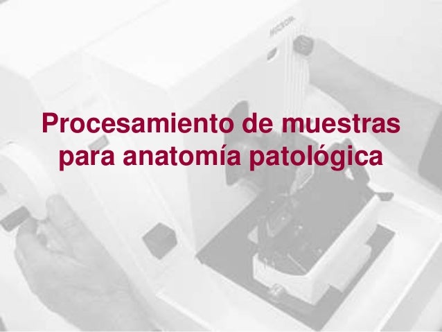 Procesamiento de muestras
para anatomía patológica
 