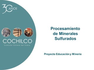 Procesamiento
de Minerales
Sulfurados
AÑOS
Proyecto Educación y Minería
 