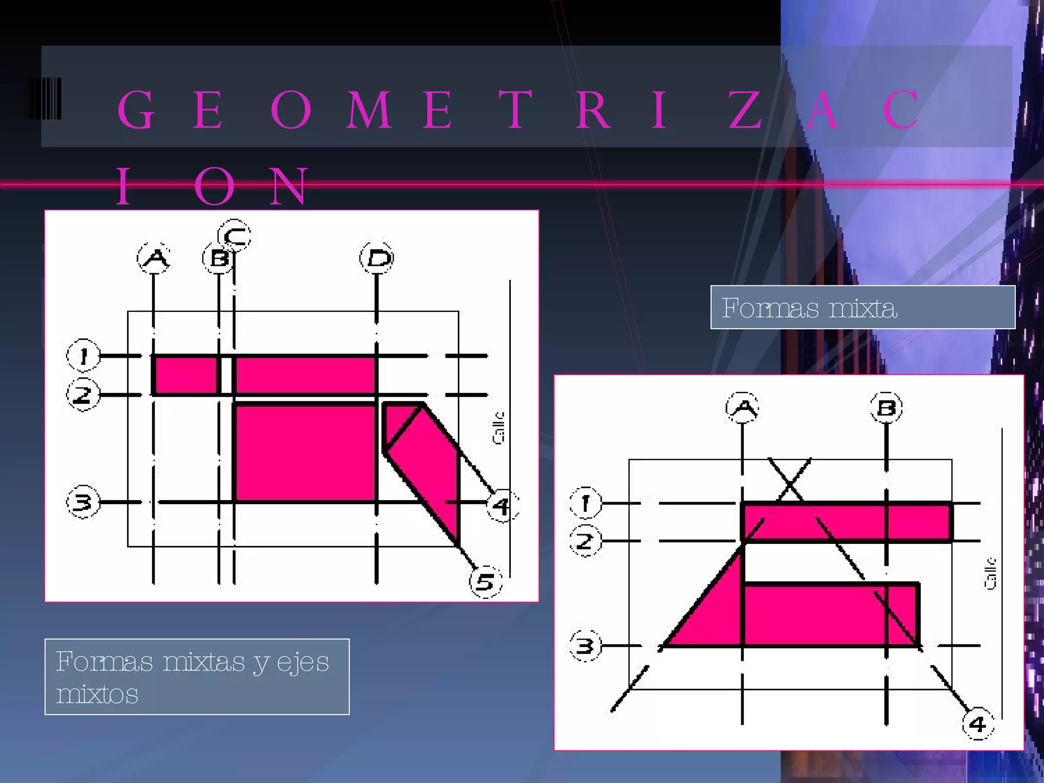 GEOMETRIZACION Formas mixtas y ejes mixtos Formas mixta 