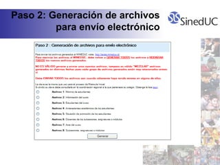 Paso 2: Generación de archivos para envío electrónico 