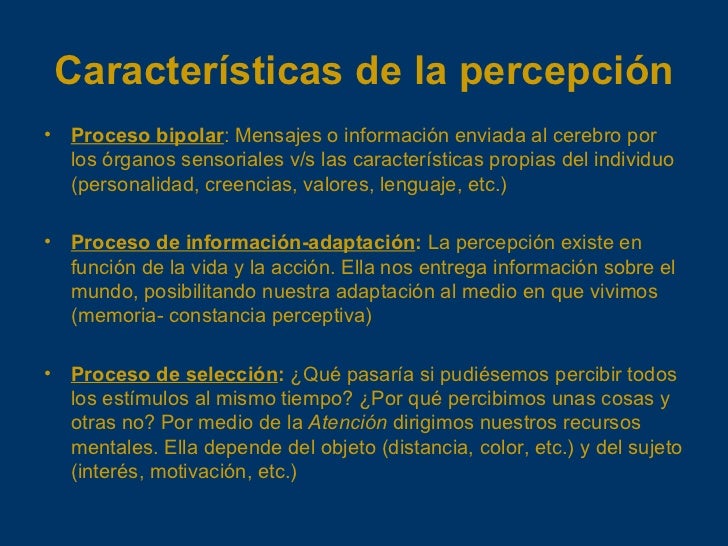 Proceso de percepción