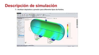 38
7.- Analizar depósitos a presión para diferente tipos de fluidos.
Descripción de simulación
 