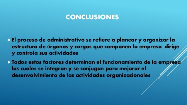 Proceso administrativo. gabriela sanchez