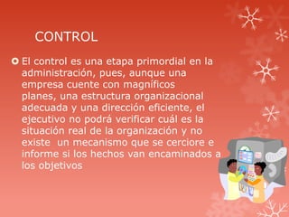 Proceso administrativo de control | PPTX