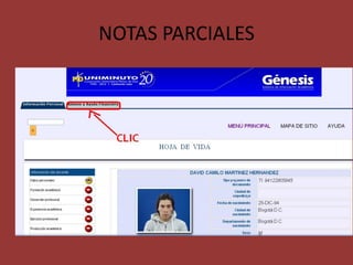 NOTAS PARCIALES
 