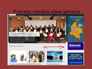 Proceso cambia clave génesis
 