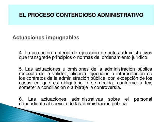 Proceso contencioso administrativo