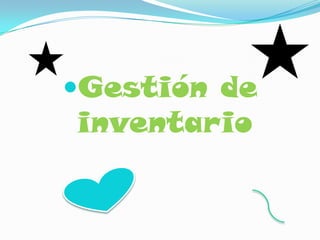 Gestión de inventario