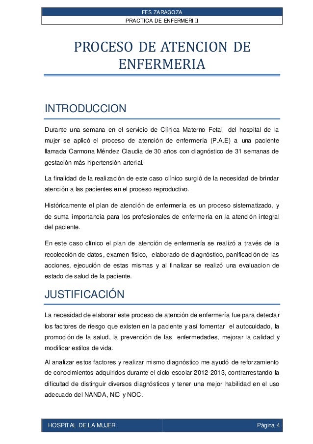 Ejemplo de Proceso de atención de enfermería y diagnostico con hiper…