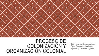 Proceso de colonización y organización colonial