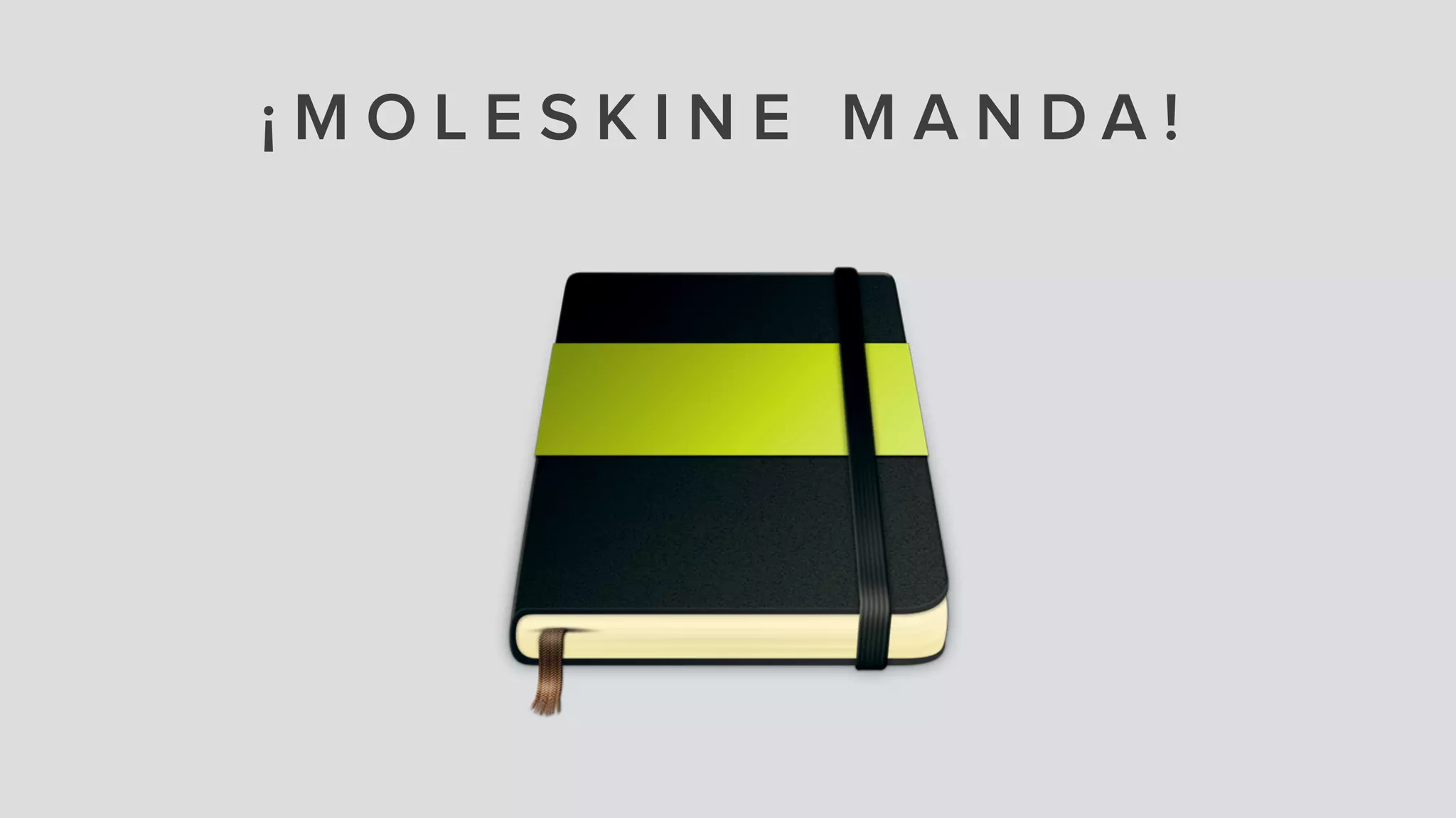 ¡ M O L E S K I N E M A N D A !
 