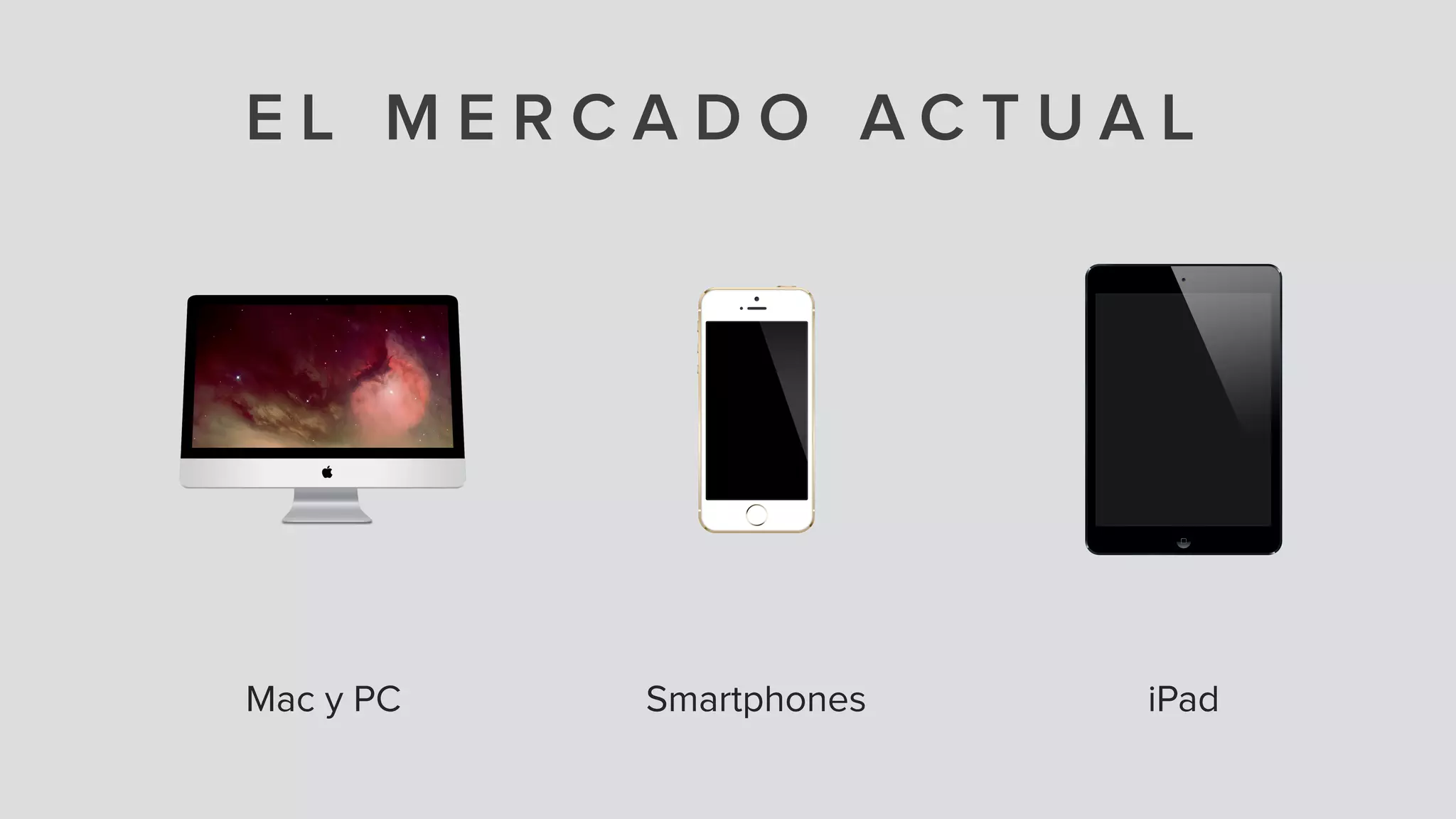 E L M E R C A D O A C T U A L
Mac y PC Smartphones iPad
 