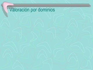 Valoración por dominios 