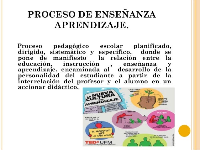 Proceso de enseñanza aprendizaje