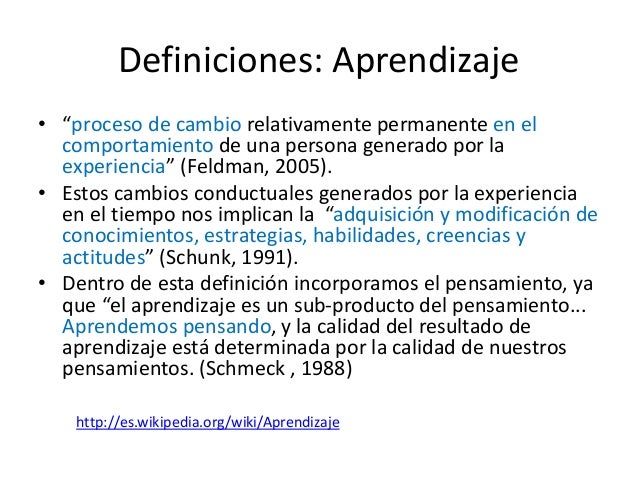 Proceso de enseñanza aprendizaje definiciones