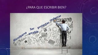 ¿PARA QUE ESCRIBIR BIEN?
Mtra. Zoraida Guadalupe Martínez Alvarado
 