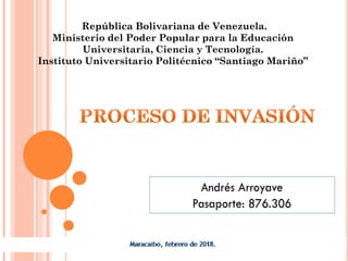 República Bolivariana de Venezuela.
Ministerio del Poder Popular para la Educación
Universitaria, Ciencia y Tecnología.
Instituto Universitario Politécnico “Santiago Mariño”
 