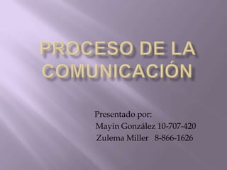 Presentado por:
Mayin González 10-707-420
Zulema Miller 8-866-1626
 