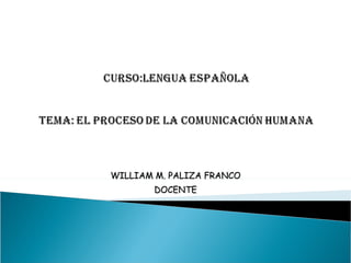 WILLIAM M. PALIZA FRANCO DOCENTE 