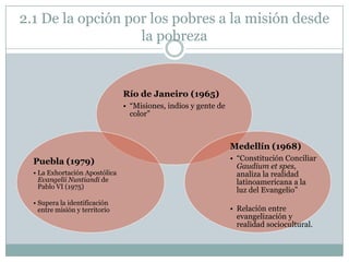 2.1 De la opción por los pobres a la misión desde la pobreza