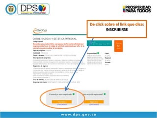De click sobre el link que dice:
          INSCRIBIRSE
 