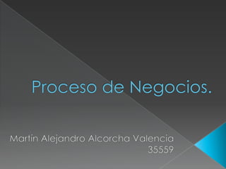 Proceso de Negocios. Martín Alejandro Alcorcha Valencia35559 