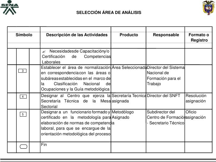 proceso de normalizaci 243 n de competencia formato de actividades laborales