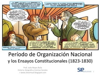Período de Organización Nacional  y los Ensayos Constitucionales (1823-1830) Prof. Julio Reyes Ávila Historia, Geografía y Ciencias Sociales > www.cliovirtual.blogspot.com 
