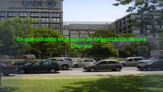 En qué consiste el proceso de Organización de una
Empresa

 