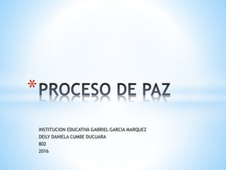 INSTITUCION EDUCATIVA GABRIEL GARCIA MARQUEZ
DEILY DANIELA CUMBE DUCUARA
802
2016
*
 