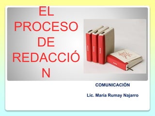 EL
PROCESO
DE
REDACCIÓ
N
COMUNICACIÓN
Lic. María Rumay Najarro
 