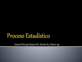 Juana Pocop Ajiquichí; Sexto A; Clave 29
 